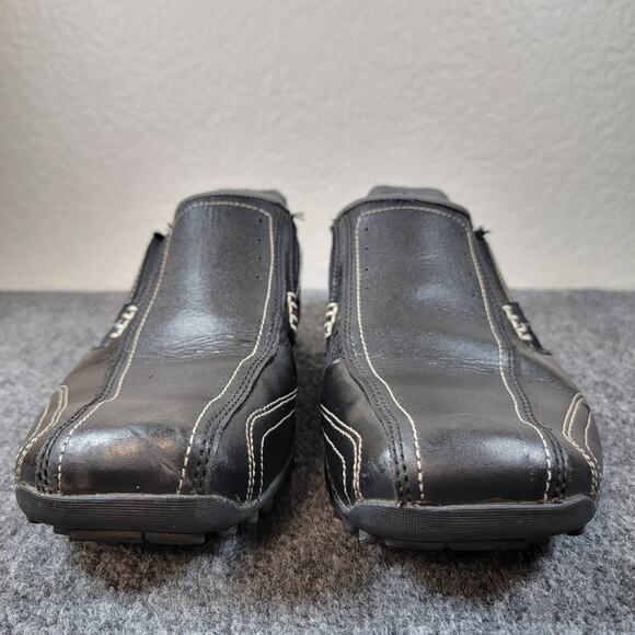 Skechers Urbantrack Cowen Casual Shoes Mens 8 Black Slip On Comfort Leather Flaw - Picture 2 of 11